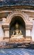 Thailand: Detail of Buddha in niche, ancient chedi at Wat Rampoeng Tapotharam, Chiang Mai, northern Thailand